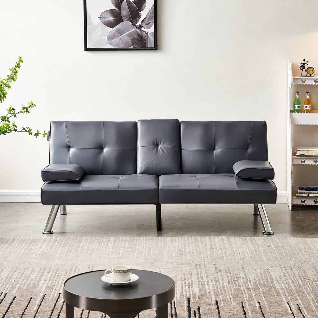 WestWood Sofa Bed Faux Leather Manhattan recliner 3 Seater