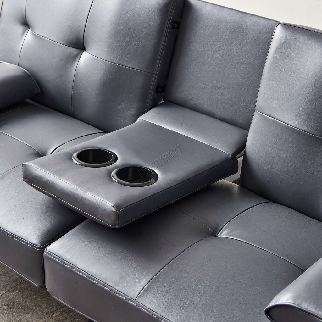 WestWood Sofa Bed Faux Leather Manhattan recliner 3 Seater