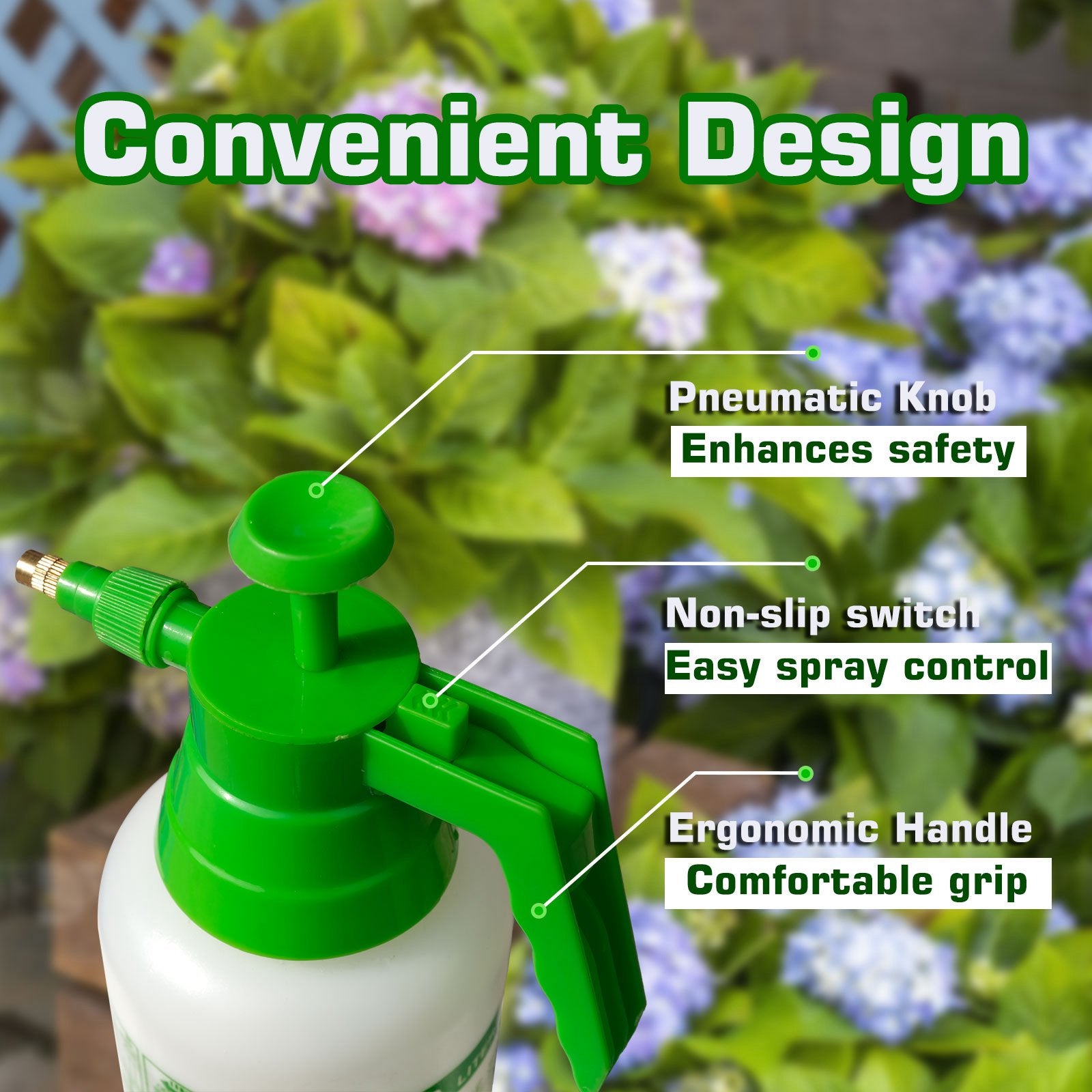BIRCHTREE Manual Pump Garden Sprayer Bottle