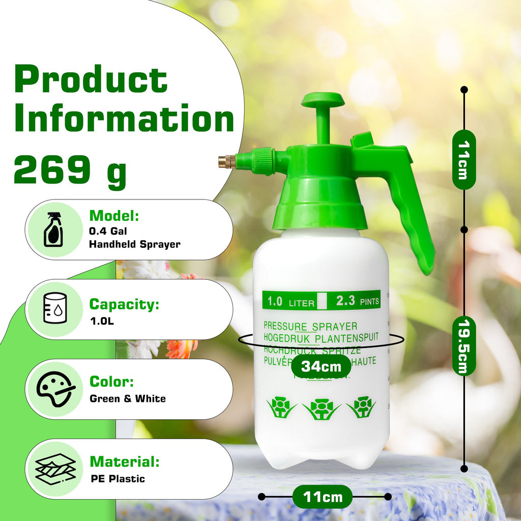 BIRCHTREE Manual Pump Garden Sprayer Bottle