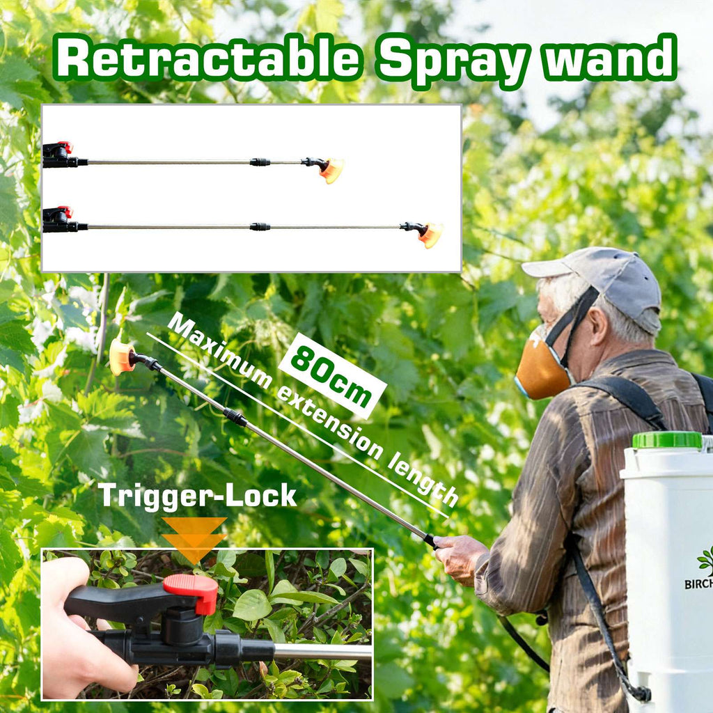 BIRCHTREE Knapsack Backpack Sprayer