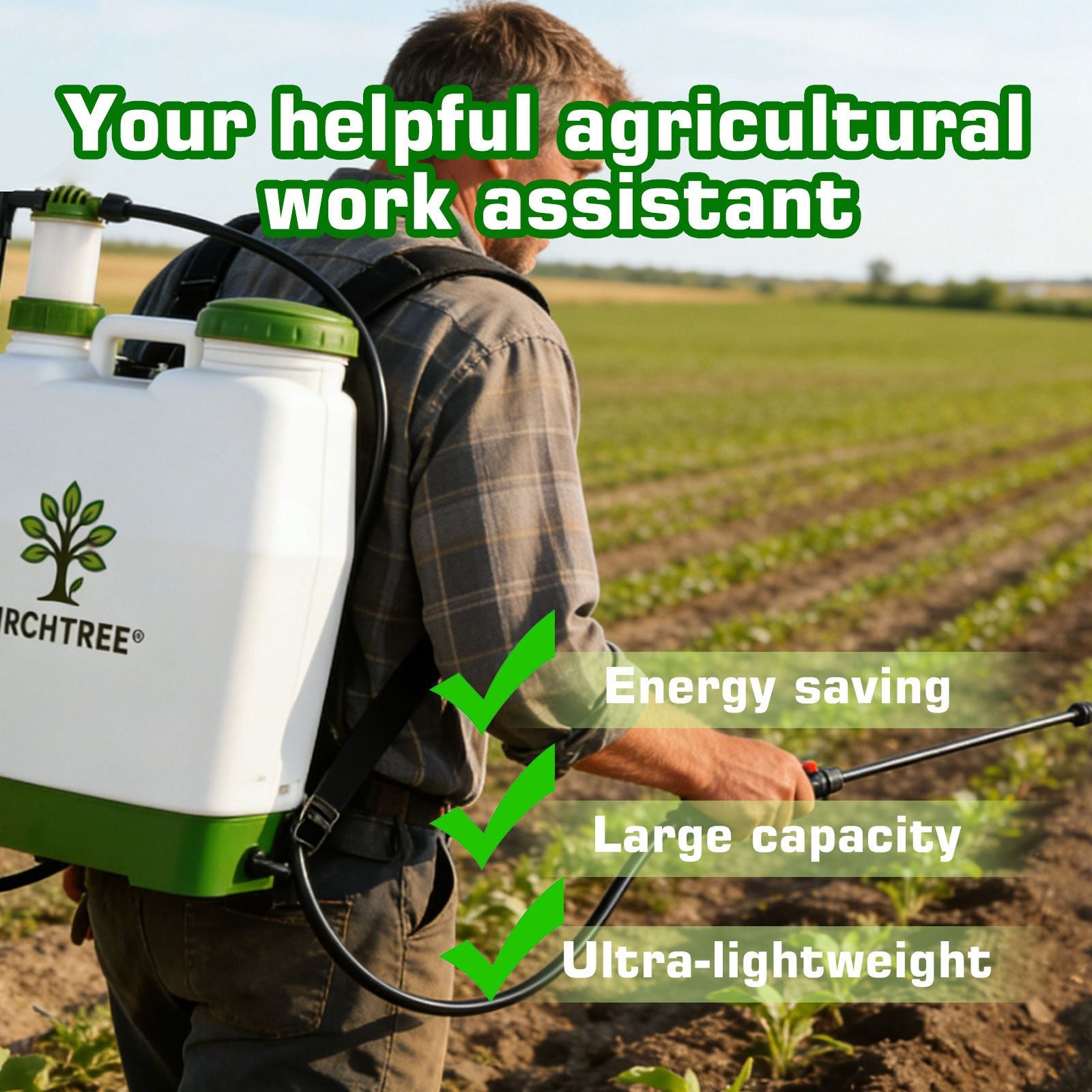 BIRCHTREE Knapsack Backpack Sprayer