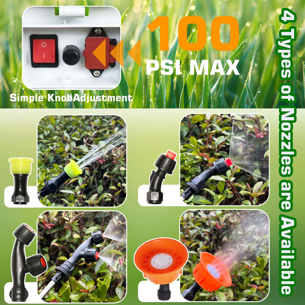 BIRCHTREE 16L Electric Garden Sprayer With Wheels