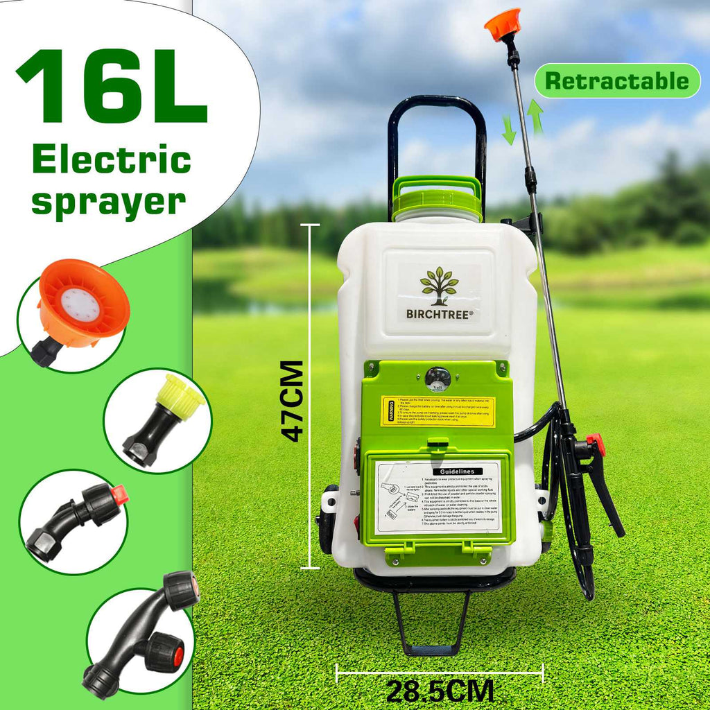 BIRCHTREE 16L Electric Garden Sprayer With Wheels