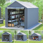 BIRCHTREE Storage Tent Garden Bike Shed Steel Frame Zipper Door