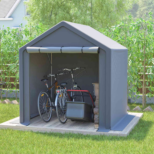 BIRCHTREE Storage Tent Garden Bike Shed Steel Frame Zipper Door