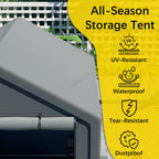 BIRCHTREE Storage Tent Garden Bike Shed Steel Frame Zipper Door