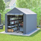 BIRCHTREE Storage Tent Garden Bike Shed Steel Frame Zipper Door