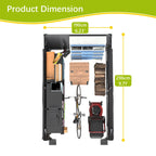 BIRCHTREE Storage Tent Garden Bike Shed Steel Frame Zipper Door