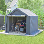 BIRCHTREE Storage Tent Garden Bike Shed Steel Frame Zipper Door