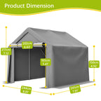 BIRCHTREE Storage Tent Garden Bike Shed Steel Frame Zipper Door
