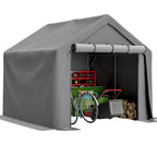 BIRCHTREE Storage Tent Garden Bike Shed Steel Frame Zipper Door
