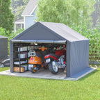 BIRCHTREE Storage Tent Garden Bike Shed Steel Frame Zipper Door
