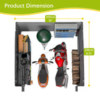 BIRCHTREE Storage Tent Garden Bike Shed Steel Frame Zipper Door
