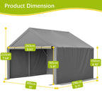 BIRCHTREE Storage Tent Garden Bike Shed Steel Frame Zipper Door