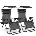 BIRCHTREE Set of 2 Garden Recliner Chair Sun Loungers SR06