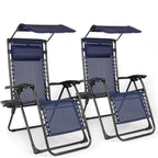 BIRCHTREE Set of 2 Garden Recliner Chair Sun Loungers SR06