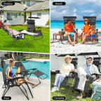 BIRCHTREE Set of 2 Garden Recliner Chair Sun Loungers SR06