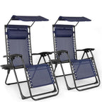 BIRCHTREE Set of 2 Garden Recliner Chair Sun Loungers SR06