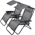 BIRCHTREE Set of 2 Garden Recliner Chair Sun Loungers SR06