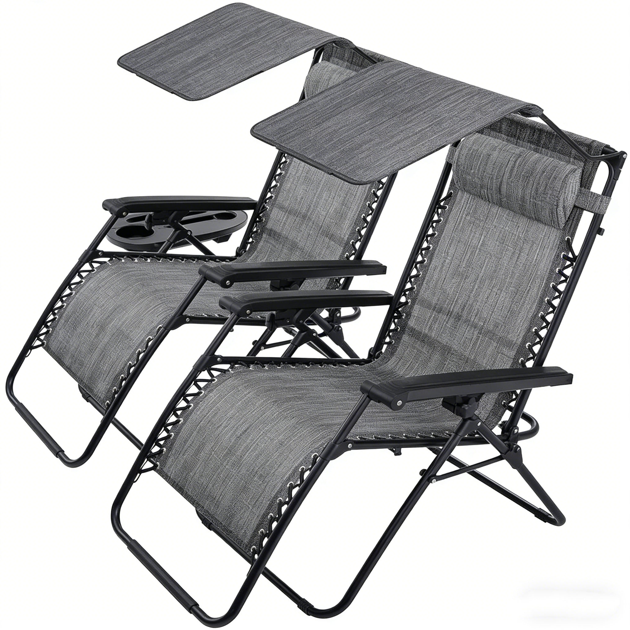 BIRCHTREE Set of 2 Garden Recliner Chair Sun Loungers SR06