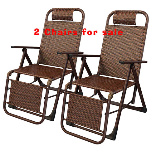 BIRCHTREE Set of 2 Rattan Sun Recliner SR07 Brown