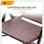 BIRCHTREE Set of 2 Rattan Sun Recliner SR07 Brown