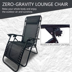 BIRCHTREE Sun Recliner Set of 3 Foldable Chair and Table SR04