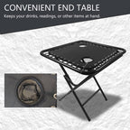BIRCHTREE Sun Recliner Set of 3 Foldable Chair and Table SR04