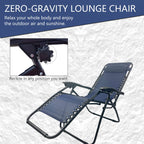 BIRCHTREE Sun Recliner Set of 3 Foldable Chair and Table SR04
