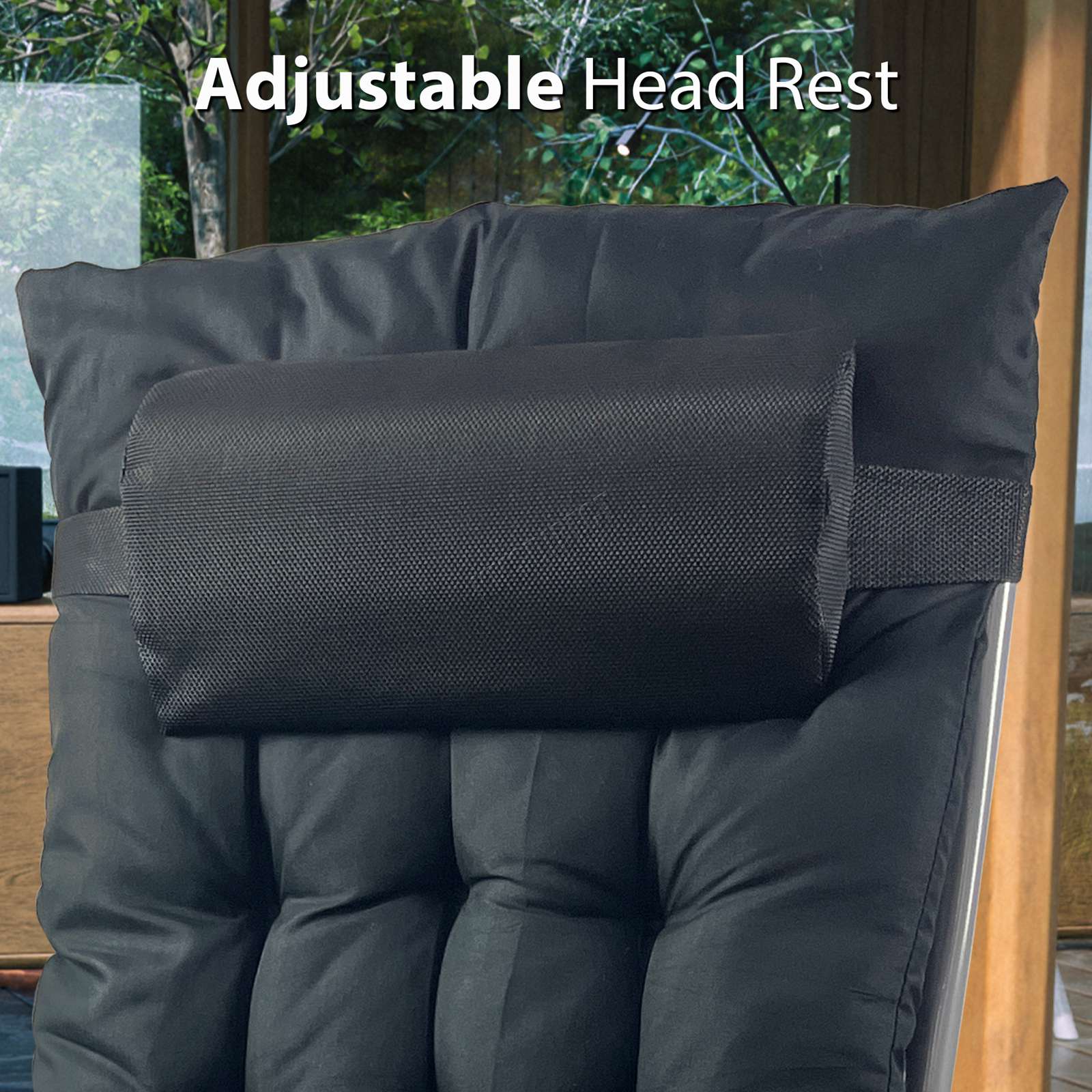 BIRCHTREE Sun Recliner With Cushion Foldable Chair SR05