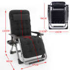 BIRCHTREE Sun Recliner With Cushion Foldable Chair SR05