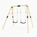 Galactica Outdoor Wooden Double Swing Set