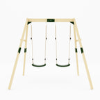 GALACTICA Outdoor Wooden Double Swing Set GC-DS01