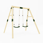 GALACTICA Outdoor Wooden Double Swing Set GC-DS01