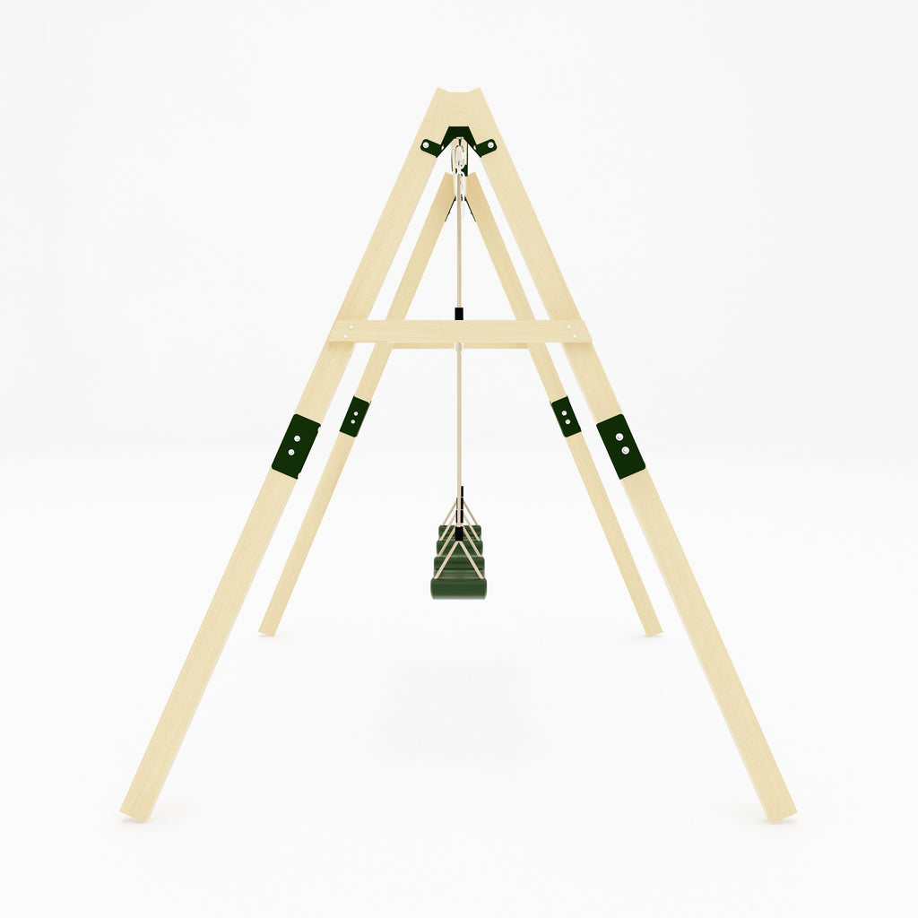 Galactica Outdoor Wooden Double Swing Set