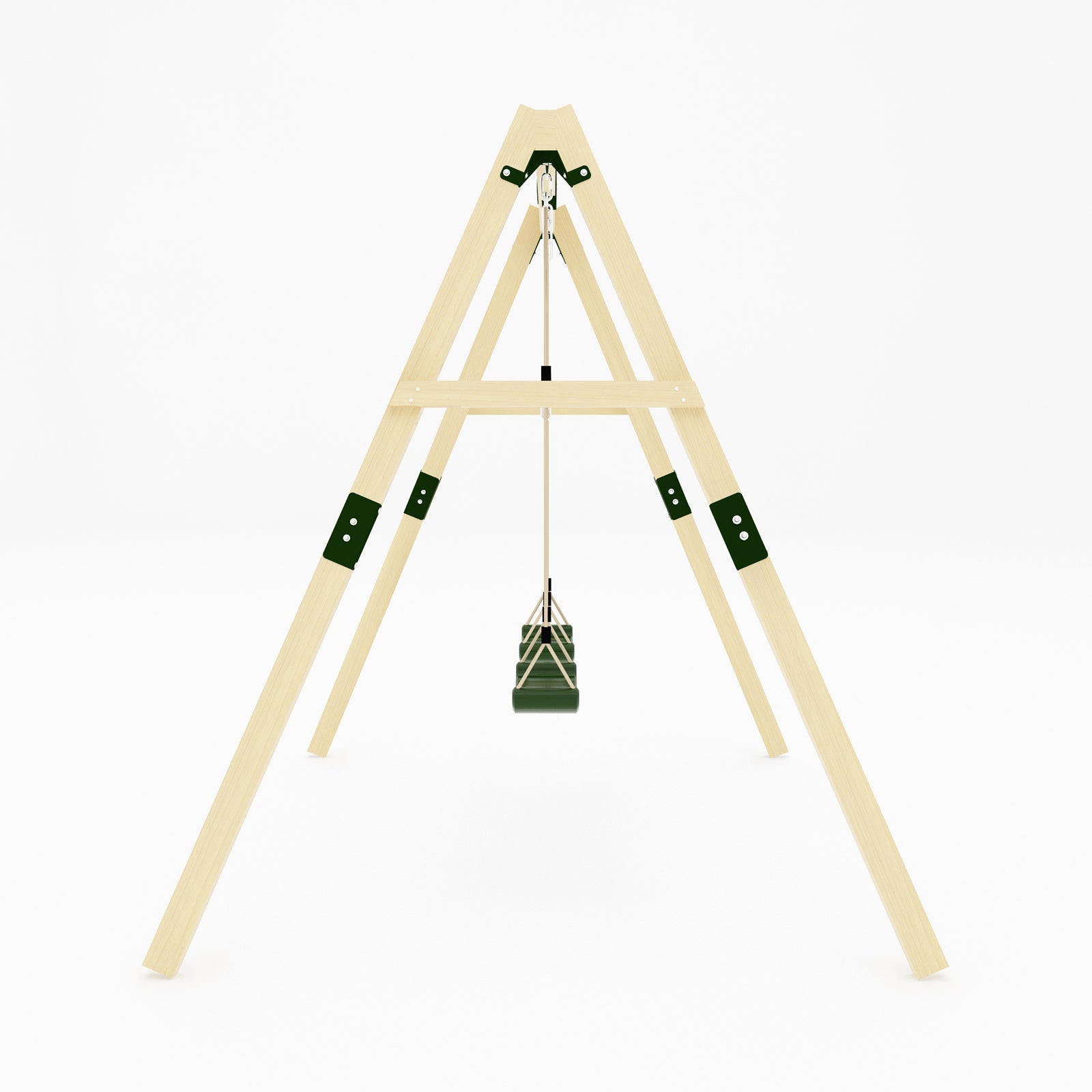 Galactica Outdoor Wooden Double Swing Set