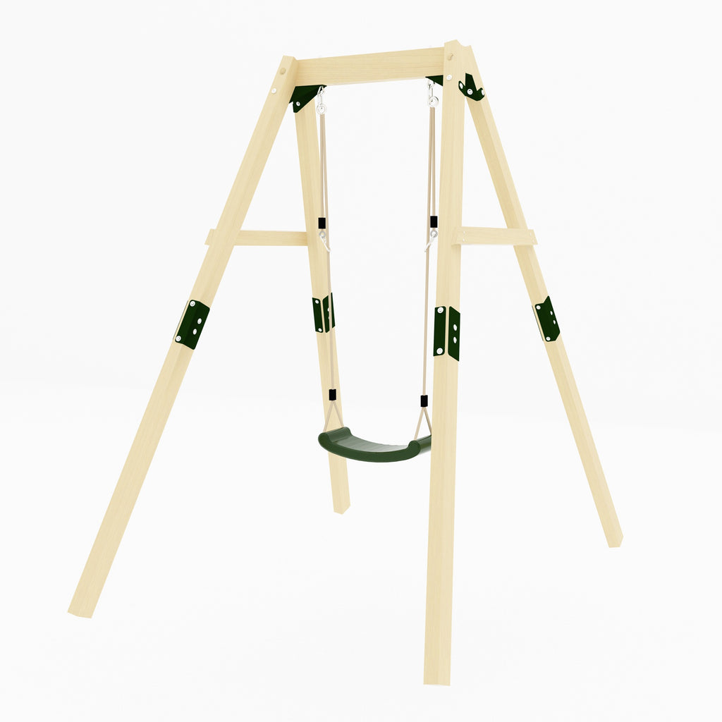 Galactica Wooden Single Outdoor Swing Set