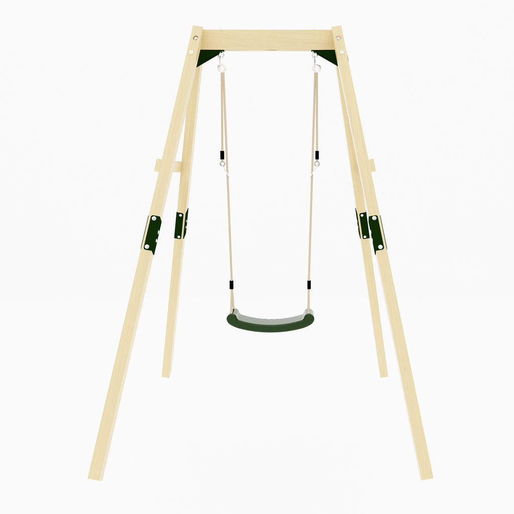 Galactica Wooden Single Outdoor Swing Set