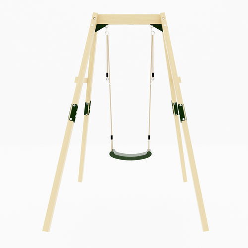 GALACTICA Outdoor Wooden Single Swing Set GC-SS01