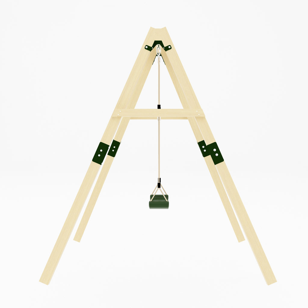 Galactica Wooden Single Outdoor Swing Set