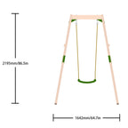 GALACTICA Outdoor Wooden Single Swing Set GC-SS01