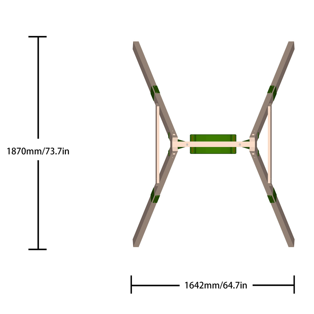 Galactica Wooden Single Outdoor Swing Set