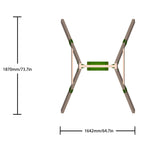 GALACTICA Outdoor Wooden Single Swing Set GC-SS01