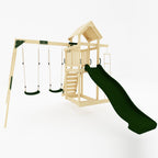 GALACTICA Outdoor Wooden Swing and Slide Set GC-SSS01