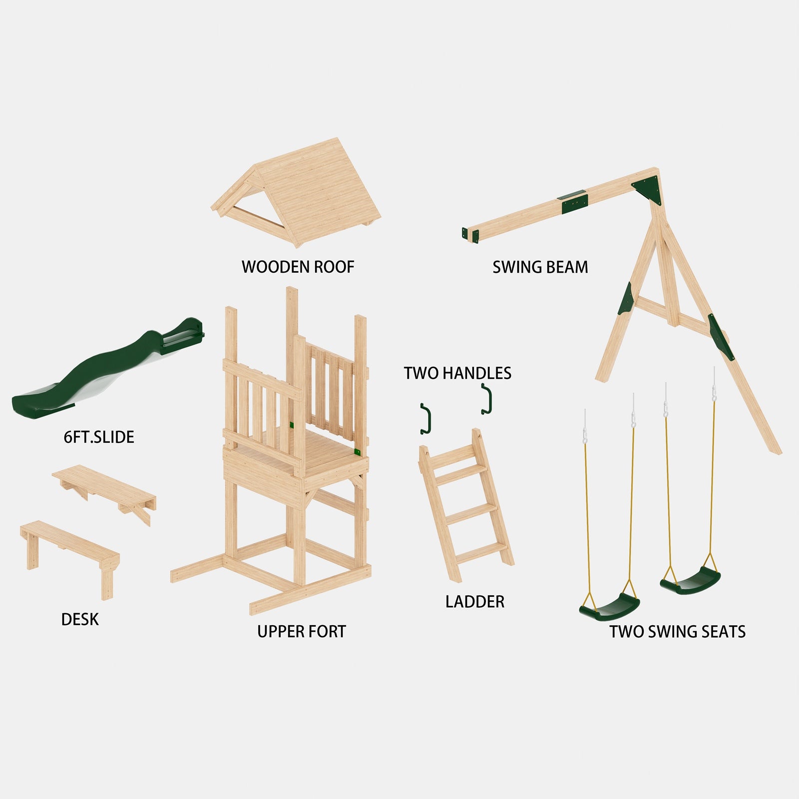 Galactica Outdoor Swing And Slide Set