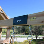 GALACTICA Outdoor Wooden Swing and Slide Set GC-SSS02
