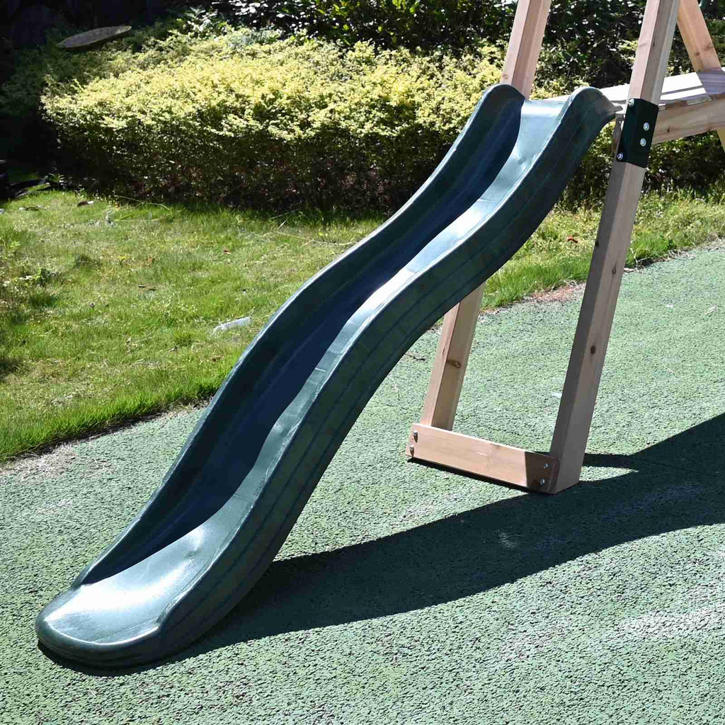 GALACTICA Outdoor Wooden Swing and Slide Set GC-SSS03