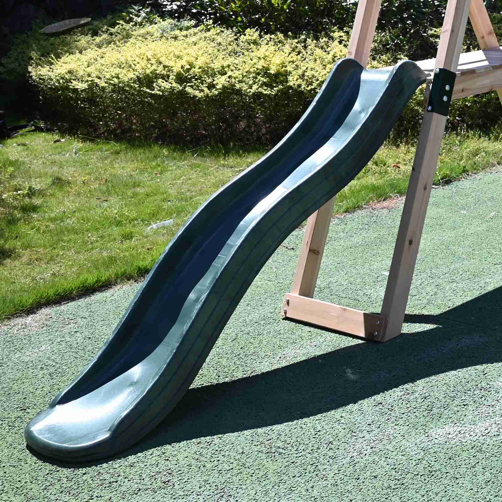 GALACTICA Outdoor Wooden Swing and Slide Set GC-SSS03