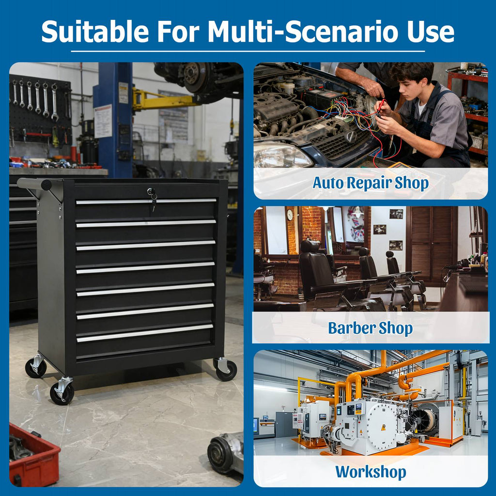 SwitZer Tool Cabinet Trolley Black